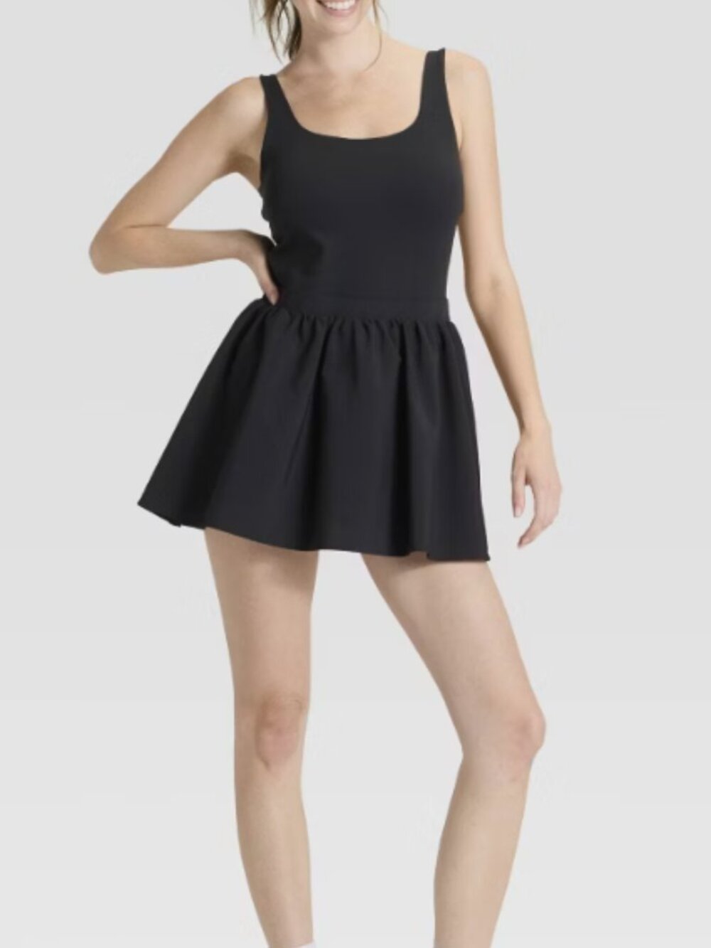 JoyLab Game Day Active Dress Black Onyx Sz S